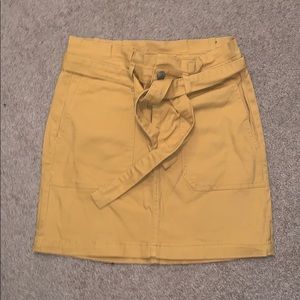 Yellow Paper Bag Skirt